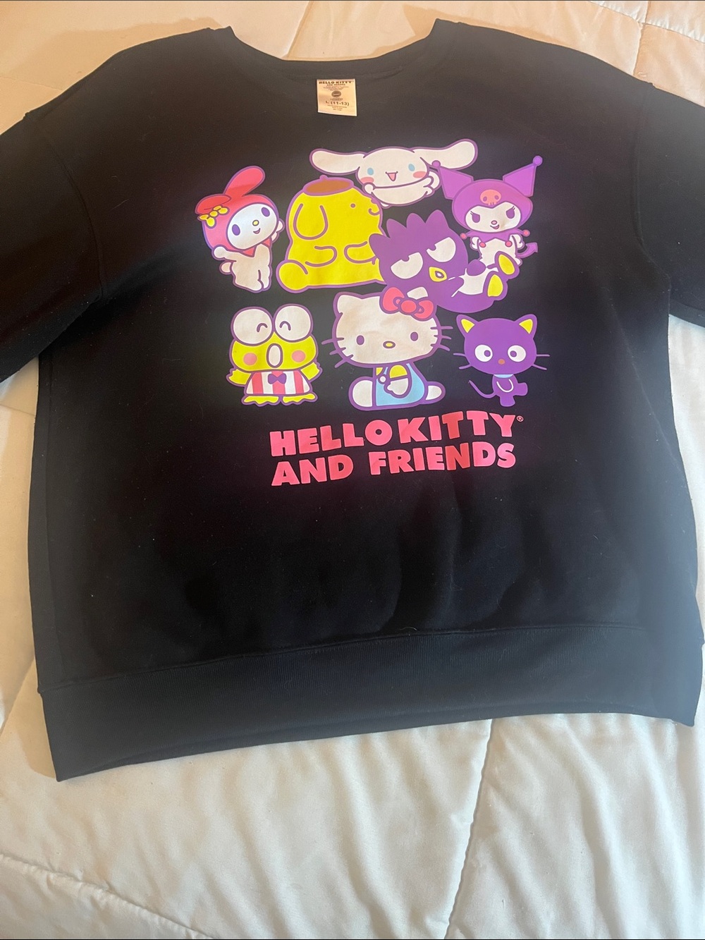 Hello Kitty and Friends Black Character Sweatshirt Junior size L